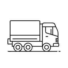 truck icon, truck line art - simple line art of truck, perfect for truck logos and icons