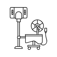 ventilator icon, ventilator line art - simple line art of ventilator, perfect for ventilator logos and icons