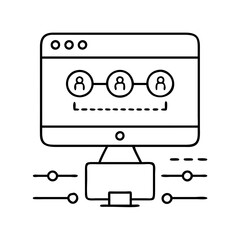 vpn gateway icon, vpn gateway line art - simple line art of vpn gateway, perfect for vpn gateway logos and icons