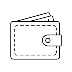 wallet icon, wallet line art - simple line art of wallet, perfect for wallet logos and icons