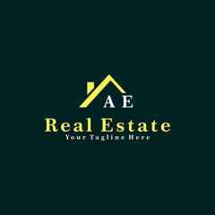 AE Initials Real Estate Logo Vector Art  Icons  and Graphics