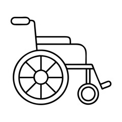 wheelchair icon, wheelchair line art - simple line art of wheelchair, perfect for wheelchair logos and icons