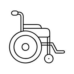 wheelchair icon, wheelchair line art - simple line art of wheelchair, perfect for wheelchair logos and icons