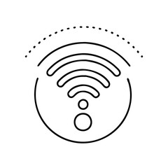wifi icon, wifi line art - simple line art of wifi, perfect for wifi logos and icons