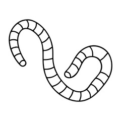 worm icon, worm line art - simple line art of worm, perfect for worm logos and icons