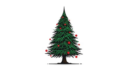 Obraz premium Decorated Evergreen Tree for Holiday Season Celebration