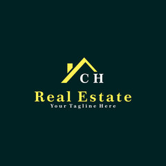 CH Initials Real Estate Logo Vector Art  Icons  and Graphics