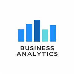 Business Analytics Logo &ndash; Bar Chart Icon for Data & Finance Company