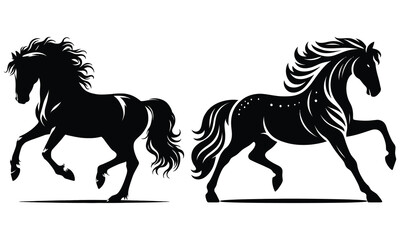 horse silhouette vector