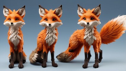 Obraz premium Red Fox Standing in Field – Wildlife Photography Focus