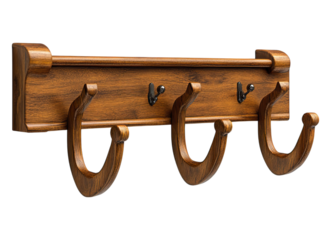 Wooden coat rack