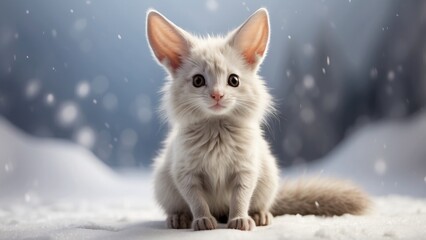 Fototapeta premium Side View of Indian Jackal on White Background