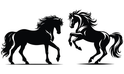 horse silhouette vector