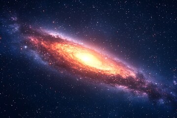 Obraz premium Breathtaking Milky Way Galaxy with Radiant Stars and Cosmic Dust Lanes in Space Backdrop