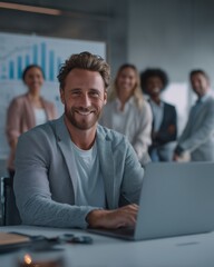 business people working together in office
