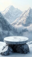 Minimal pedestal with background for product mock-up