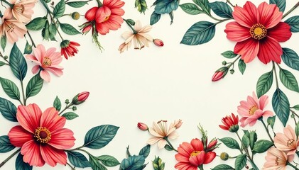 Interlocking floral motifs creating a continuous botanical print , design, soft