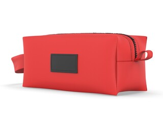 Make Up Kit Bag or Cosmetic Bag Waterproof Travel Toiletry Organizer Bag Blank  3d illustration.