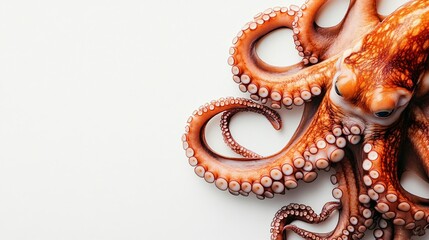 Obraz premium High-Quality Isolated Octopus on White Background for Professional Use