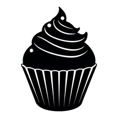 cupcake vector illustration on white background