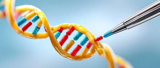 Cutting-edge biotechnology lab innovation science facility digital illustration high-tech environment close-up view genetic engineering