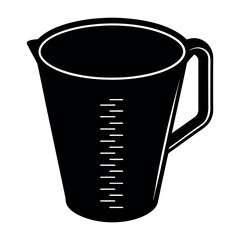 measuring cup on white background 