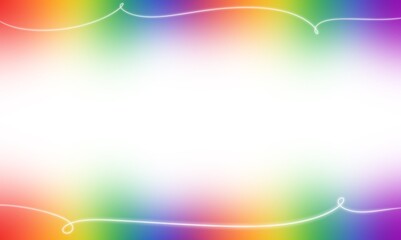abstract blurred colorful rainbow border for pride month concept, LGBTQIA  community, pride month background decoration