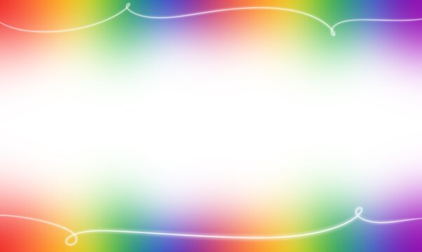 abstract blurred colorful rainbow border for pride month concept, LGBTQIA  community, pride month background decoration