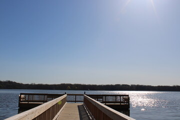 Obraz premium lake pier landscape