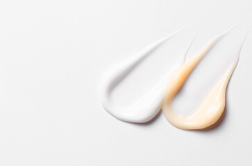 A sample of cosmetic moisturizing body gel or sunscreen