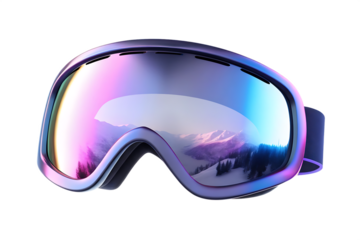 ski goggles on white background