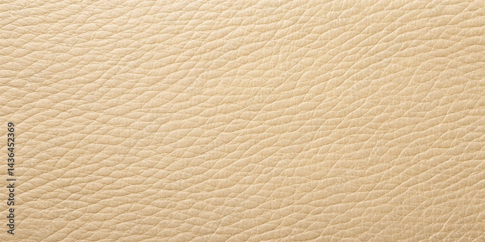 Fototapete high-resolution close-up showing the detailed texture of a pale beige leather material, ideal for de