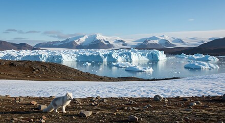 Arctic Sentinel: Glacial Dawn AI Generated