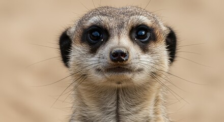 Fototapeta premium Curious Meerkat Close-Up