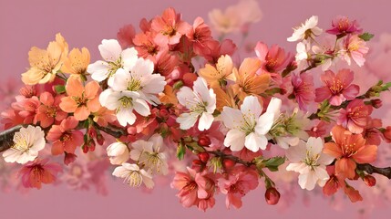 Obraz premium Vibrant Cherry Blossom Banner Bursting with Color and Life for Spring Celebrations