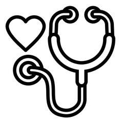 Stethoscope  Icon Element For Design	