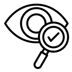 Eye Examination  Icon Element For Design	