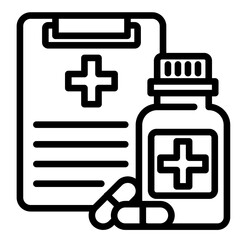Obraz premium Medical Prescription Icon Element For Design 