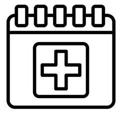 Obraz premium Medical Calendar Icon Element For Design 
