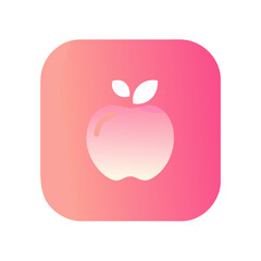 pink apple icon on white background
