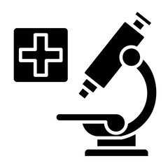 Microscope Research  Icon Element For Design	