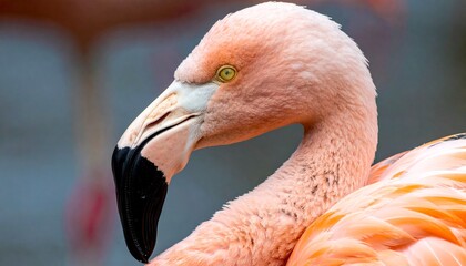 Obraz premium Pink Flamingo, close up