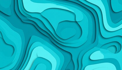 paper cut topography background. Vector realistic illustration, topographic origami pattern
