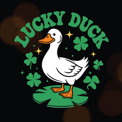 duck with typography illustration stock photos