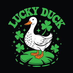duck with typography illustration stock photos