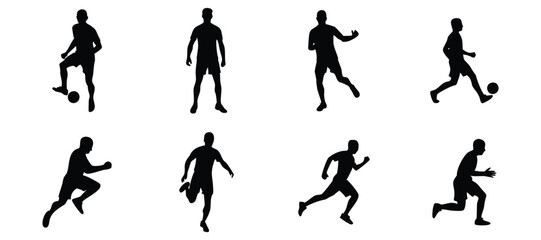 Dynamic Male Sport Silhouettes - Action and Movement Icons