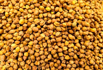 The image shows Desi Chana, also known as Kala Chana or black chickpeas. 