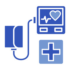Blood Pressure Monitor  Icon Element For Design	