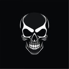 Skull logo design. Skull Vector logo. 