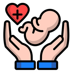 Pediatric Care  Icon Element For Design	